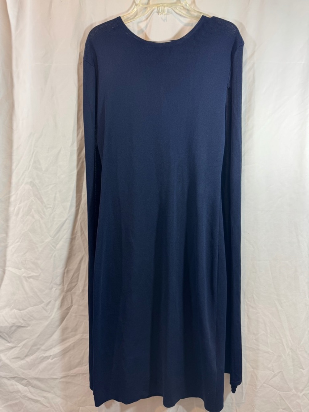 Zara Navy Long Sleeve Swing Dress